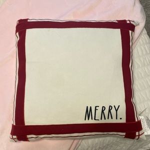 Rae Dunn merry pillow NWT